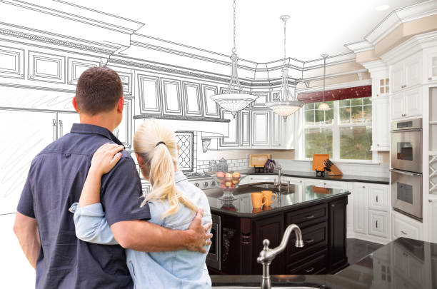 Custom kitchen cabinets installed in a Greenbelt home
